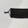 upcycled sustainable black plaid face mask